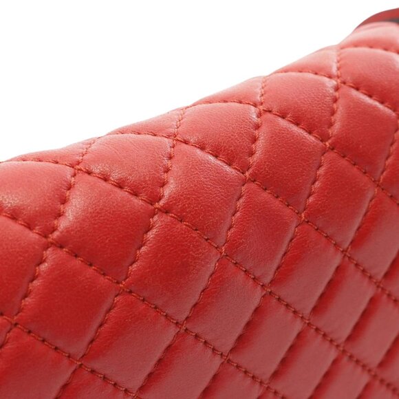 (S6) Chanel Shoulder Bag Red Lambskin - Picture 7 of 13